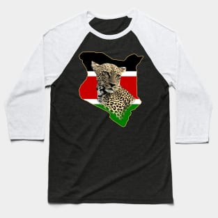Kenya Leopard - Big Cat - Africa Baseball T-Shirt